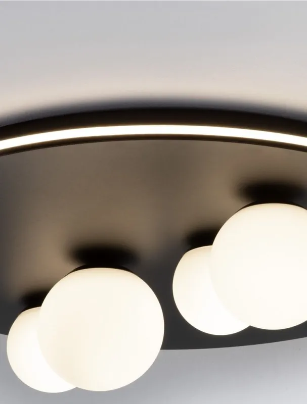 Biztonságos vásárlás Nova Luce NL-9061432 Velna LED modern stílusú, fekete színű mennyezeti lámpa, beépített LED fényforrással
