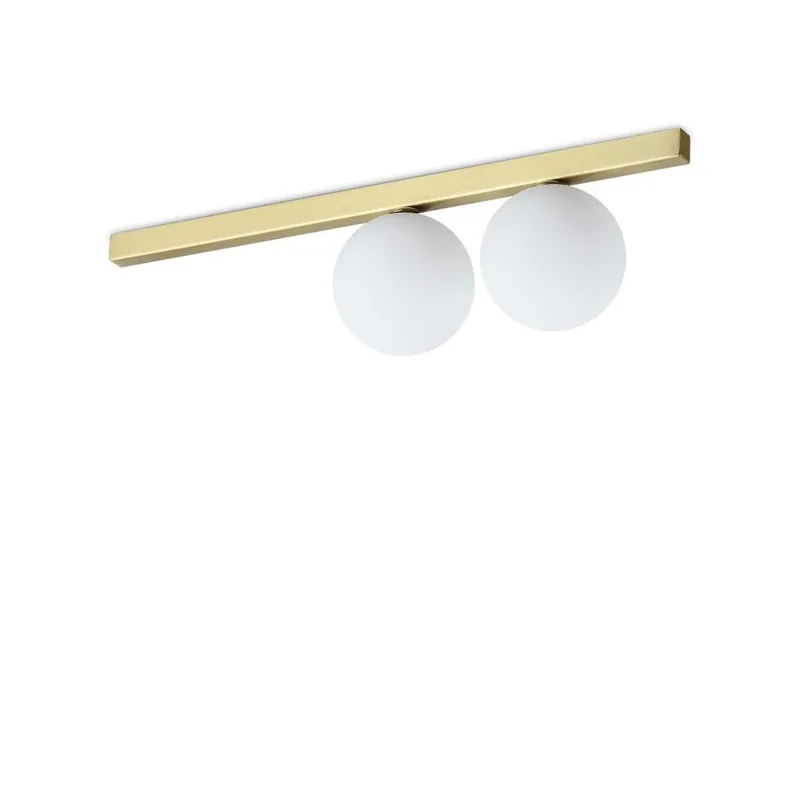 Olcsóbb 328447 Binomio pl2 ottone, modern mennyezeti lámpa
