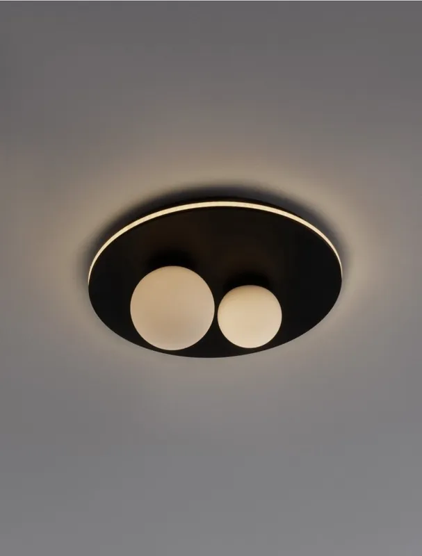 Nova Luce NL-9061430 Velna LED modern stílusú, fekete színű mennyezeti lámpa, beépített LED fényforrással Kedvezmény