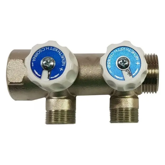 Front osztó 1" 2 körös, 24x19mm csatlakozással Prémium