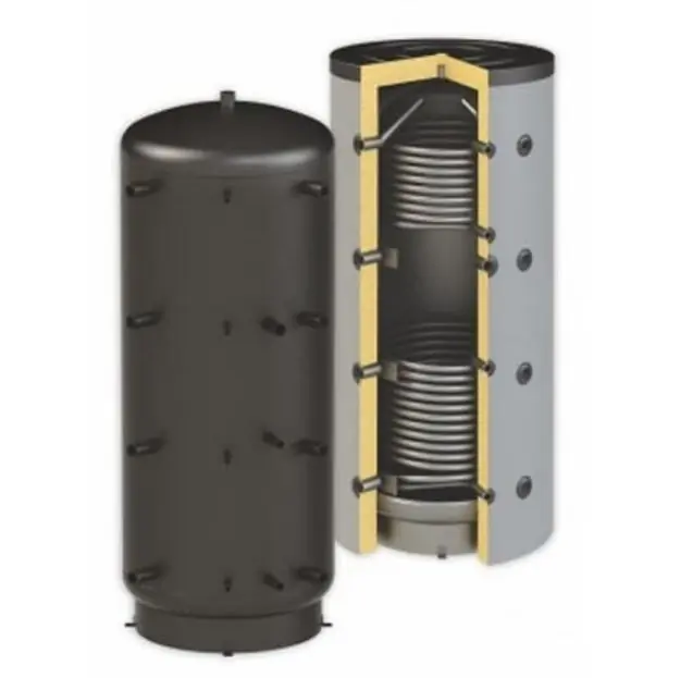 Legkelendőbb Sunsystem PBM-R2 1000 puffertároló 1000 l. 2 csőkígyóval, szigeteléssel