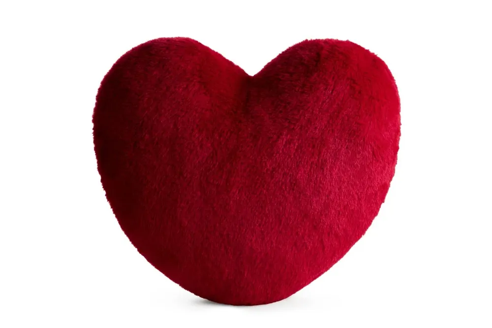 Akciós ár Heart szív alakú plüss párna Piros 45x45 cm
