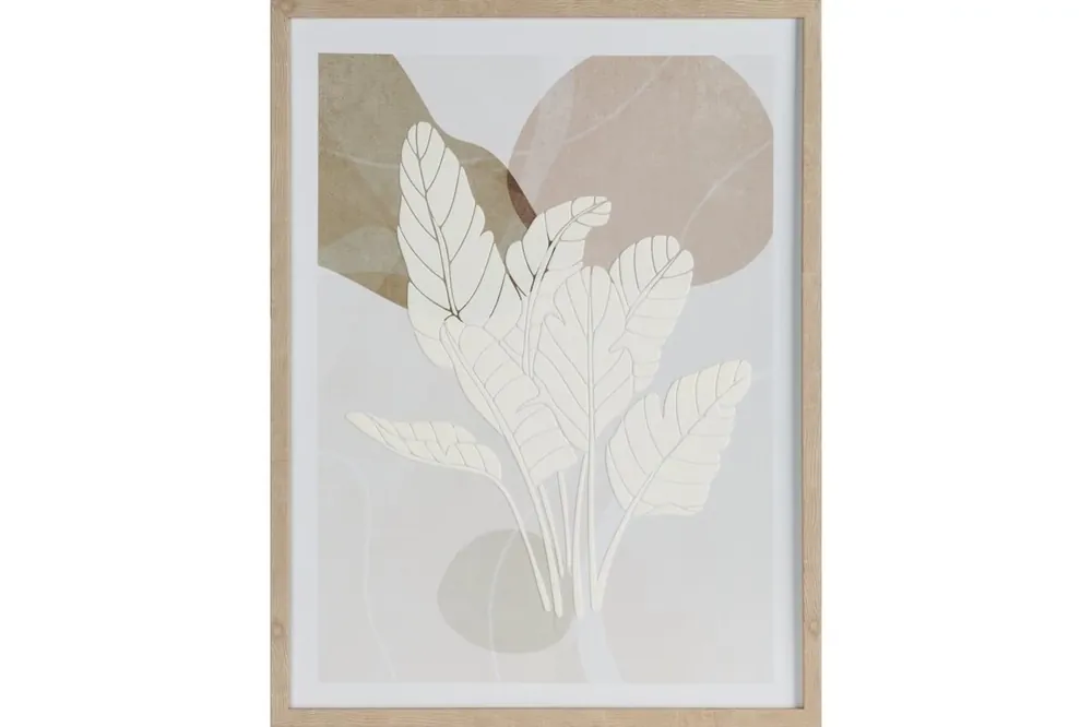 Növényi motívumot ábrázoló falikép 602 Fehér 45x60x2 cm - 5 cm Szuper akció