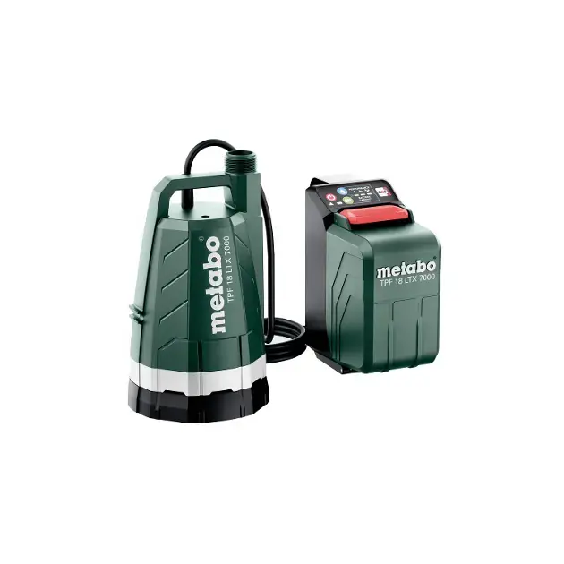 Outlet Metabo - 18 V AC merülőszivattyú, TPF 18 LTX 7000, tiszta vízhez, akkumulátor és töltő nélkül 601748850