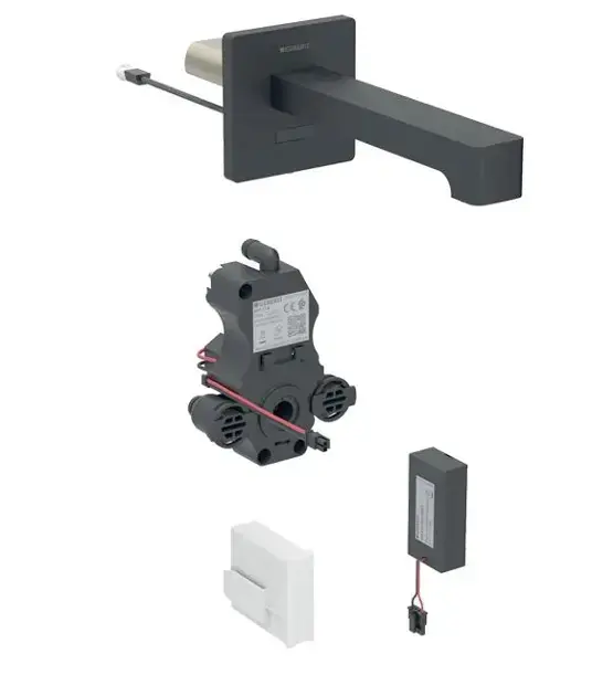 Vedd meg most Geberit Csaptelepek - Elektronikus, rejtett mosdószelep, elemes, easy to clean, matt fekete 116.293.14.1