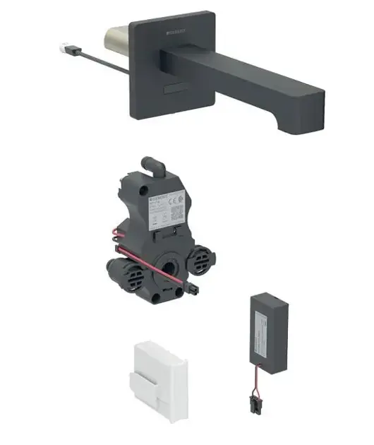 Geberit Csaptelepek - Elektronikus, rejtett mosdócsaptelep, elemes, easy to clean, matt fekete 116.294.14.1 Árcsökkenés