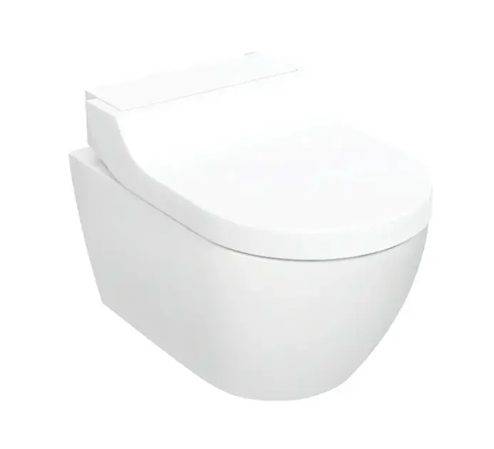 Geberit AquaClean - Elektronikus bidé Tuma Comfort kerámiával, fali, TurboFlush, SoftClosing, KeraTect, üveg/fehér 146.290.SI.1 Olcsó