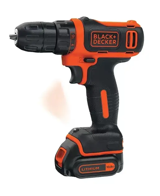 BLACK+DECKER - 10,8V AKU fúrócsavarhúzó, 1x akkumulátor 1,5 Ah Li-Ion, töltő BDCDD12-QW Outlet