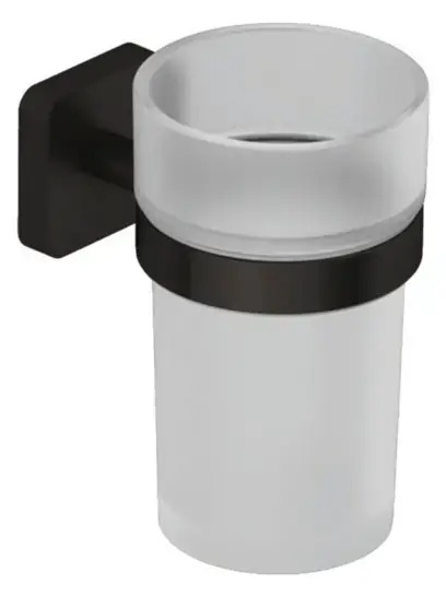 Nézd meg most Kludi Vela S - Fogkefe és fogkrémtartó, üveg/szálcsiszolt Gunmetal 25975N2