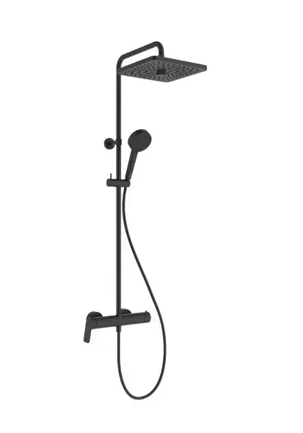 Ideal Standard CeraFlow T25+ - Zuhanyszett csapteleppel, 26x26 cm, 2 fúvókával, selyemfekete A8533XG Vásárlói kedvenc