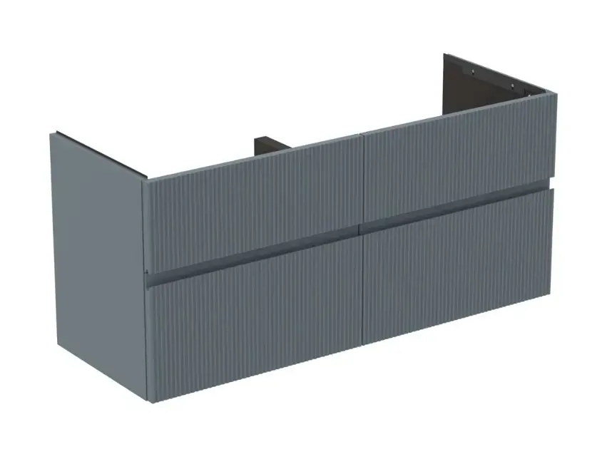 Bestseller Ideal Standard Finesse - Mosdószekrény, 120x44x55 cm, 4 fiókos, Ribbed Matt ashblue E3390UQ