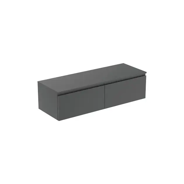 Prémium Ideal Standard Finesse - Mosdószekrény, 140x51x38 cm, 2 fiókos, matt antracit E3432Y2