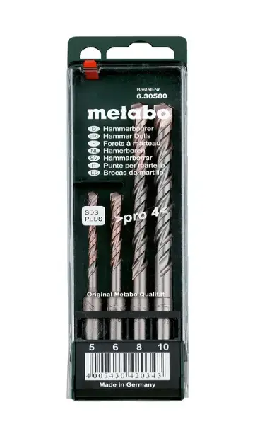 Metabo - 4 darabos SDS Plus kőműves fúrókészlet 630580000 Kiárusítás