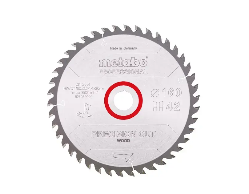 Azonnal elérhető Metabo - Fűrészlap fához, 160x20 mm, 42 fog 628072000