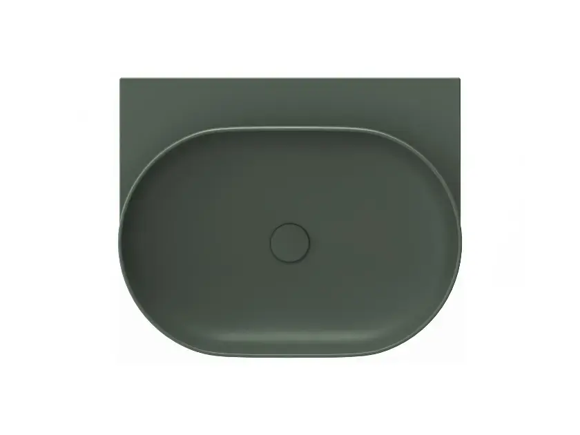 Ravak Yard - Mosdókagyló 61x50 cm, túlfolyó nélkül, csapfurat nélkül, Grey Green XJX08060000 Kihagyhatatlan ajánlat
