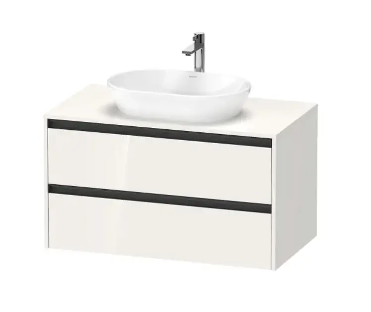 Duravit Ketho.2 - Mosdószekrény kivágással 568x1000x550 mm, 2 fiókkal, fényes fehér színben K24896022220000 Vedd meg online