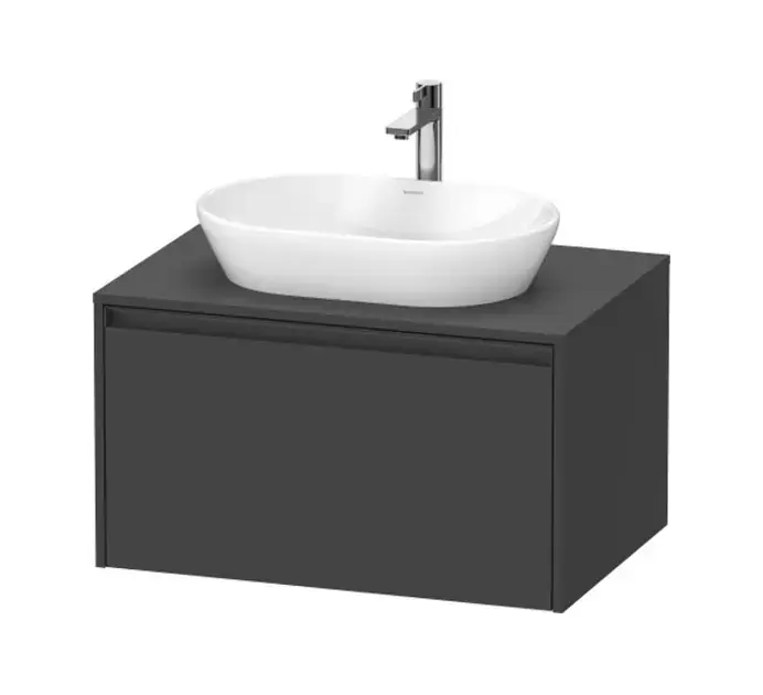 Rendeld meg most Duravit Ketho.2 - Mosdószekrény kivágással 459x800x550 mm, 1 fiókkal, grafit matt K24885049490000