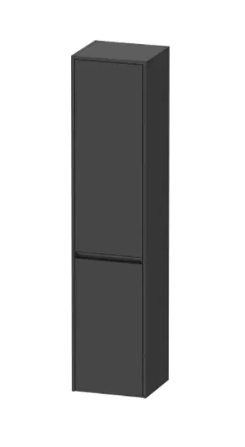 Duravit Ketho.2 - Magas szekrény 1760x400x360 mm, 2 ajtó, jobb oldali zsanérok, grafit matt K21329R49490000 Azonnali szállítás