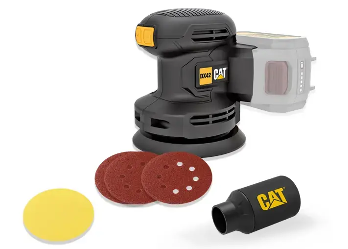 Biztonságos vásárlás Caterpillar - AKU excentrikus köszörű 125mm DX42B