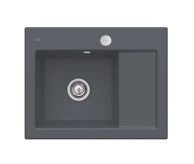 Szuper ajánlat Villeroy & Boch Subway 45 - Kerámia mosogató 65x51 cm, excentrikus vezérlés, CeramicPlus, grafit 331202i4