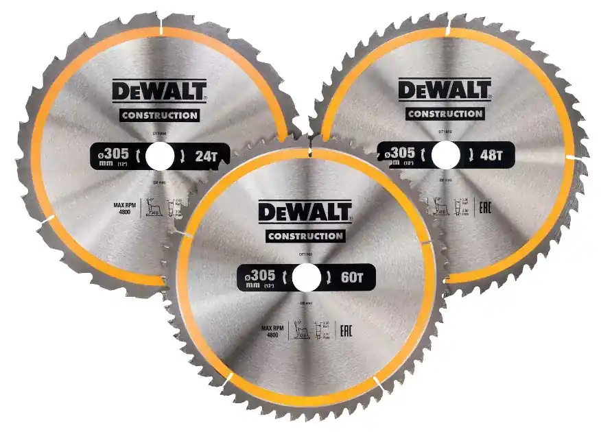 DeWALT - 3 darabos fűrészlapkészlet fához 305x30 mm DT1964 Biztonságos fizetés