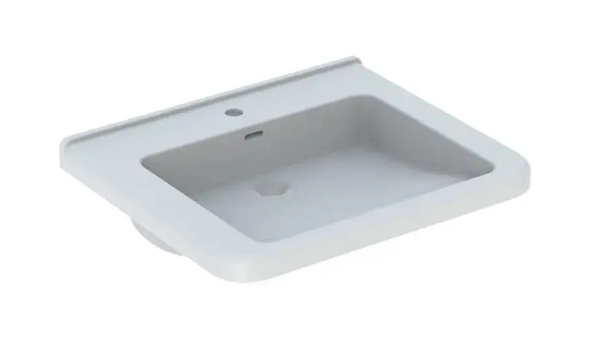 Geberit Selnova Comfort - Akadálymentes mosdókagyló, 650x550 mm, túlfolyóval, csapfurattal, fehér színben 500.788.01.7 Gyors kiszállítás