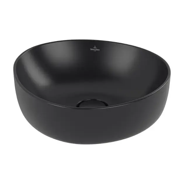 Villeroy & Boch Antao - Mosdókagyló, 40x40 cm, CeramicPlus, Pure Black 4A7240R7 Népszerű