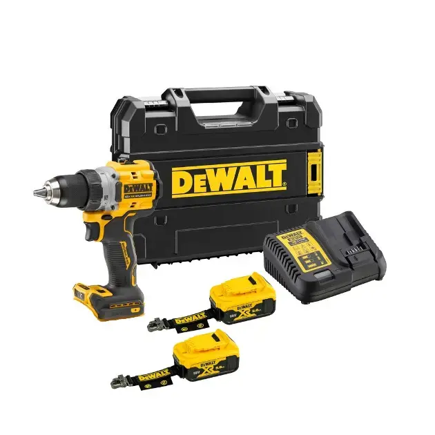 Kihagyhatatlan ajánlat DeWALT - 18V AKU fúrógép, 2x akkumulátor 5,0 Ah LANYARD READY, töltő DCD800P2LRT