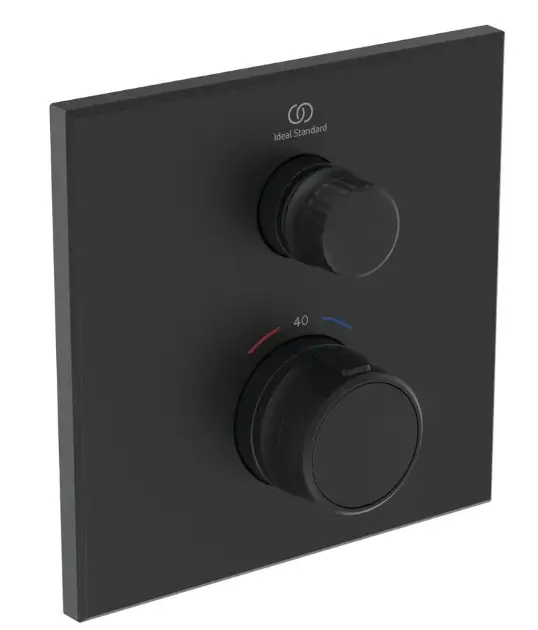 Ideal Standard CeraTherm Navigo - Termosztatikus, rejtett zuhanykeverő, selyemfekete A7301XG Azonnal elérhető