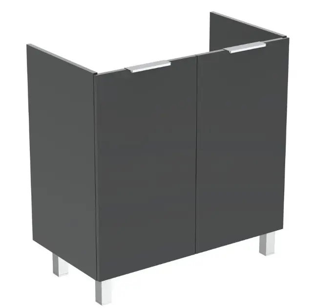 Ideal Standard Eurovit+ - Mosdószekrény, 84x80x44 cm, 2 ajtó, L/P zsanérok, fényes szürke színű R0262TI Olcsó
