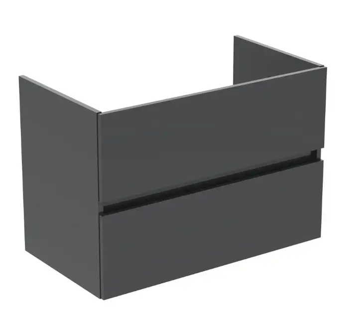 Ideal Standard Eurovit+ - Mosdószekrény, 55x80x44 cm, 2 fiókos, fényes szürke R0263TI Biztonságos fizetés