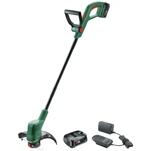 Bosch - 18V akkumulátoros fűnyíró, 26 cm munkaszélesség, 2x 2.0 Ah Li-Ion akkumulátor, töltő 06008C1C05 Expressz szállítás