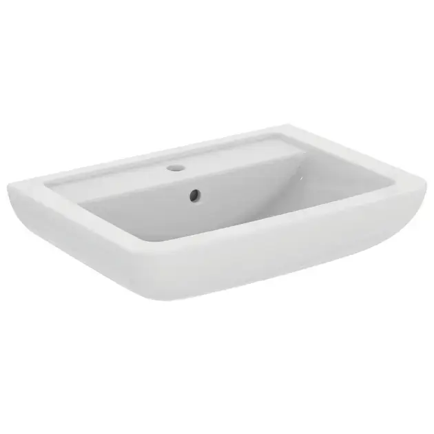 Ideal Standard Eurovit - Mosdókagyló 650x460x190 mm, túlfolyóval, 1 csapfurattal, fehér színű V302801 Biztonságos vásárlás