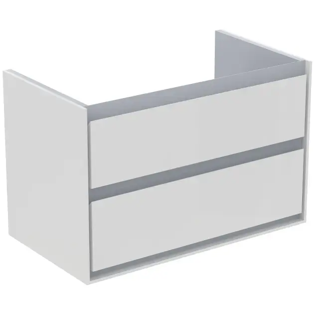 Expressz szállítás Ideal Standard Connect Air - Mosdószekrény 800x440x517 mm, 2 fiókos, fényes fehér/világosszürke matt E0819KN