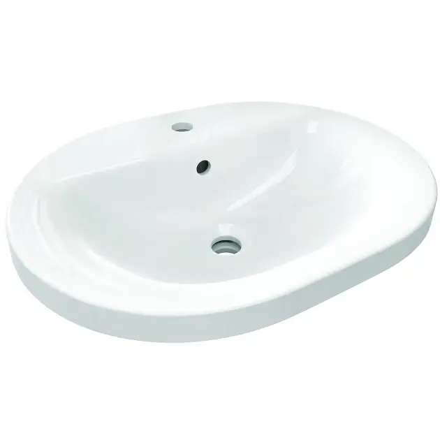 Ideal Standard Connect - Süllyesztett mosdókagyló, 550x430 mm, túlfolyóval, 1 csapfurattal, fehér színben E503901 Biztonságos vásárlás
