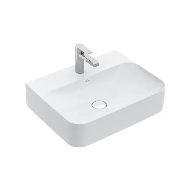 Azonnal elérhető Villeroy & Boch Finion - Mosdókagyló rejtett túlfolyóval, 600x470 mm, CeramicPlus, alpesi fehér 416864R1
