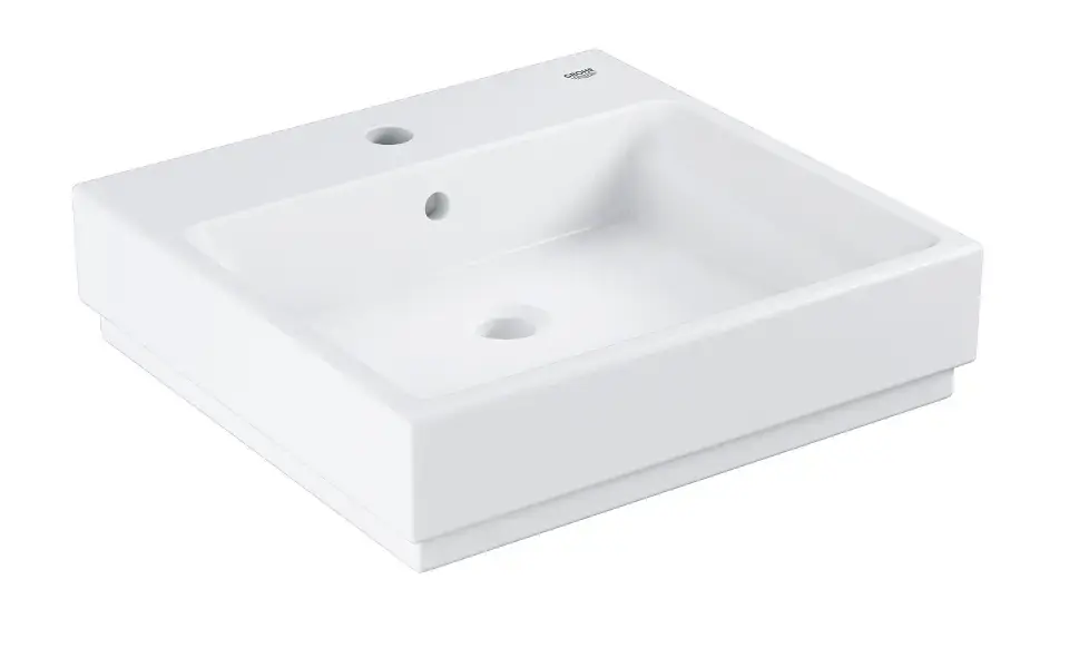 Biztonságos fizetés Grohe Cube Ceramic - Mosdókagyló túlfolyóval, 500x490 mm, PureGuard, alpesi fehér 3947800H