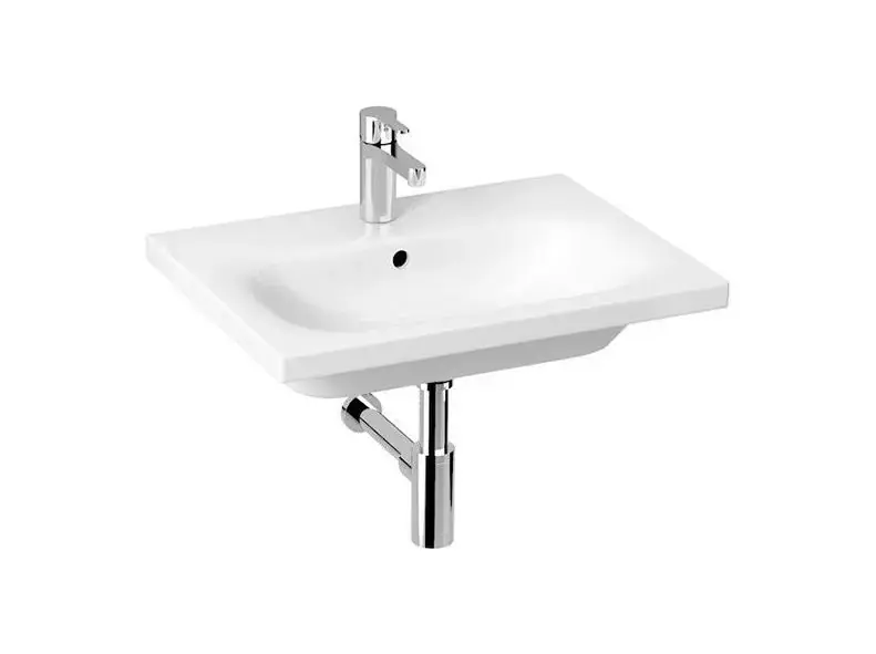Jika Mio-N - Mosdókagyló 600x450 mm, túlfolyóval, csapfurattal, Jika perla, fehér H8127131001041 Expressz szállítás