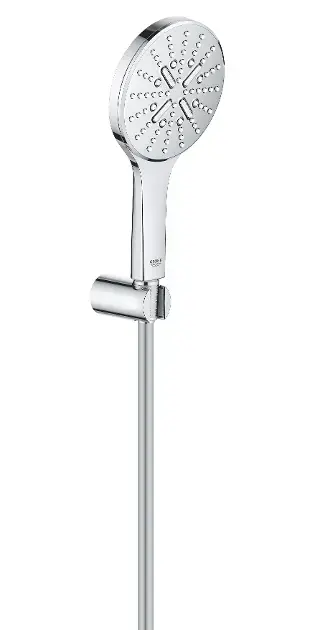 Biztonságos vásárlás Grohe Rainshower SmartActive - Zuhanyfej szett 130 9,5 l/min, 3 fúvóka, tartó és tömlő, krómozott 26581000