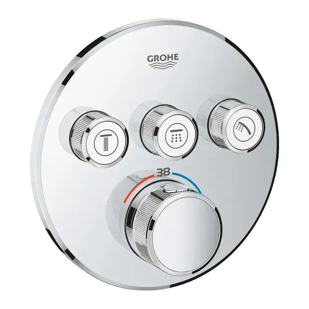 Grohe Grohtherm SmartControl - Termosztatikus zuhanykeverő, 3 szelep, króm 29121000 Legkelendőbb