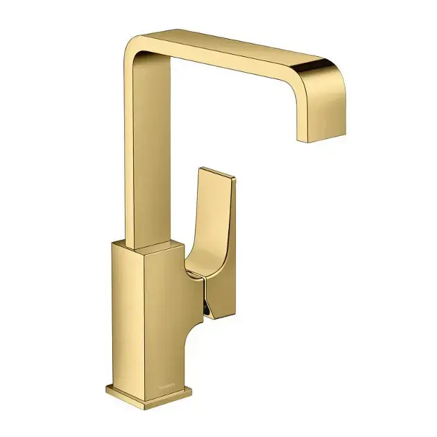 Hansgrohe Metropol - Push-Open mosdókagyló-keverő kifolyóval, polírozott arany kivitelben 32511990 Különleges ajánlat