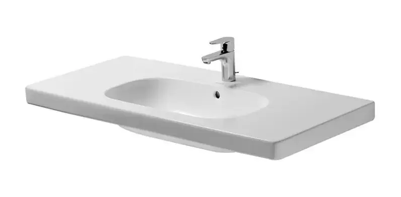 Kiárusítás Duravit D-Code - Bútor mosdókagyló 1050x480 mm, túlfolyóval, csapfurattal, fehér színű 03421000002