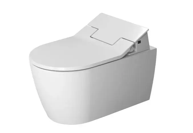 Duravit ME by Starck - Függő WC a SensoWash bidéülőkéhez, WonderGliss-szel, alpesi fehér színben 25285900001 Prémium