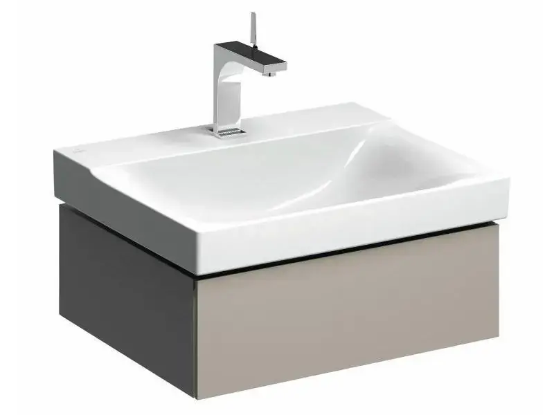 Geberit Xeno 2 - Szekrény a mosdókagyló alatt 600 mm, fiók LED világítással, szürke-bézs színben 500.505.00.1 Olcsóbb