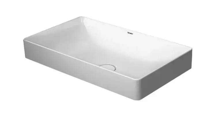 Duravit DuraSquare - Mosdókagyló 600x335 mm, DuraCeram, WonderGliss-szel, alpesi-fehér színben 23556000001 Outlet