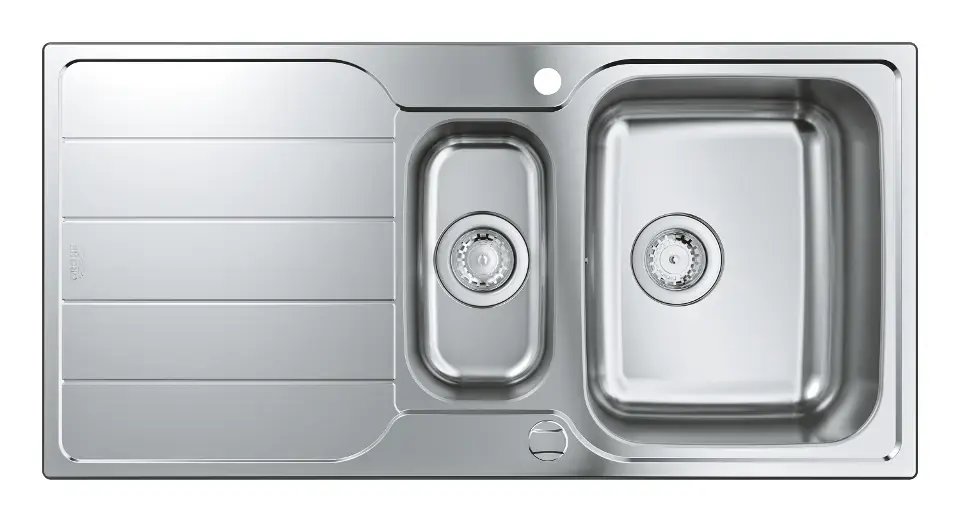 Árengedmény Grohe - K500 mosogató automata lefolyóval, 1000x500 mm, csiszolt rozsdamentes acélból 31572SD1