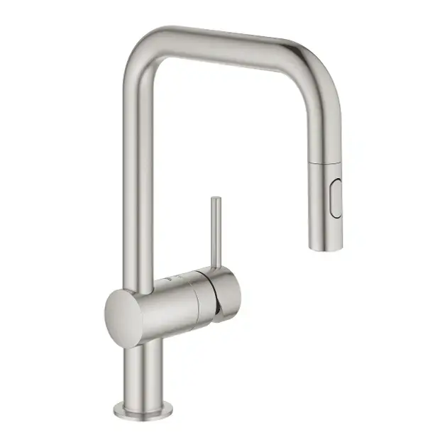 Grohe Minta - Mosdókagyló keverő kihúzható zuhanyzóval, szuperacélból 32322DC2 Kiárusítás