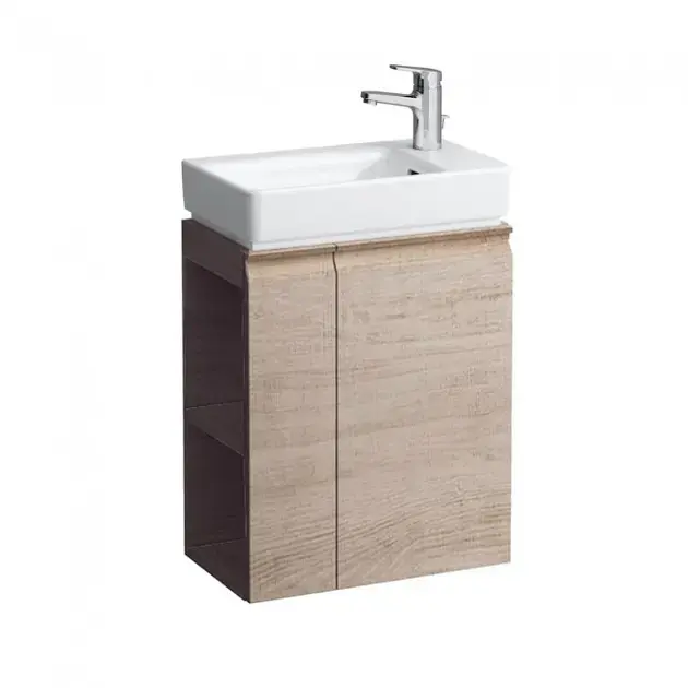 Laufen Pro S - Mosdószekrény ajtóval és oldalsó polccal bal oldalon, 470x275x605 mm, világos tölgyfa H4830020954791 Népszerű