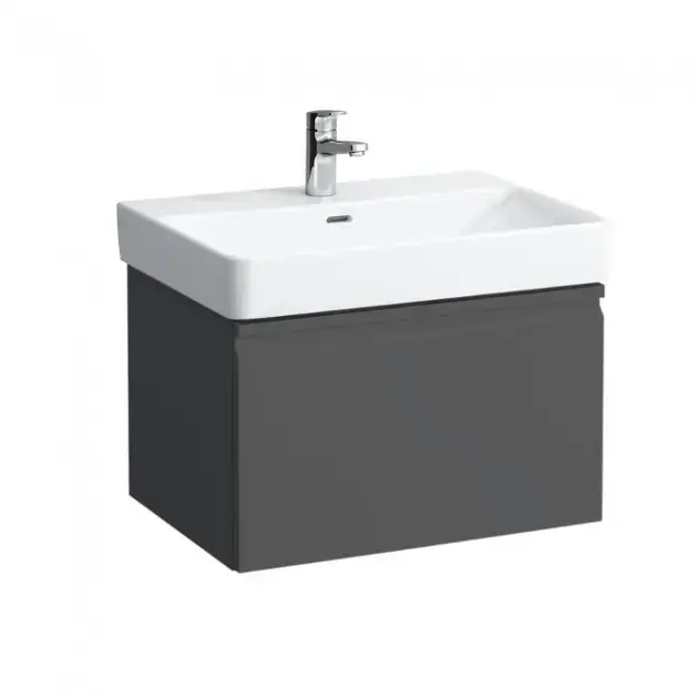 Csak ma Laufen Pro S - Mosdószekrény, 615x450x390 mm, 1 fiókos, grafit matt H4834220964801