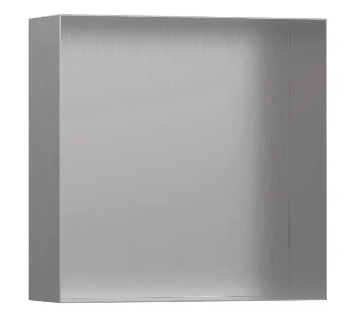 Hansgrohe XtraStoris Minimalistic - Falmélyedés, 300x300x100 mm, szálcsiszolt rozsdamentes acélból 56073800 Olcsóbb